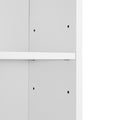 Bathroom Storage Cabinet, Cabinet With Two Doors And Drawers, Adjustable Shelf, Three Layer Open Shelf, Mdf Board, White White Mdf