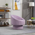 Mid Century Modern Accent Chair With Wood Frame, Upholstered Swivel Chair For Living Room Chairs With Waist Cushion, Reading Armchair For Bedroom Sunroom Purple Bedroom Modern Rubberwood Foam Velvet