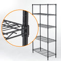 Wire Shelving Metal Storage Rack Adjustable Shelves, Standing Storage Shelf Units For Laundry Bathroom Kitchen Pantry Closet Black, 42L X 17.99W X 71H Black Primary Living Space Metal Adjustable Shelves Metal