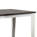 Ben 60 78 Inch Extendable Rectangular Dining Table, Brown Top, White Base Brown White Solid Wood