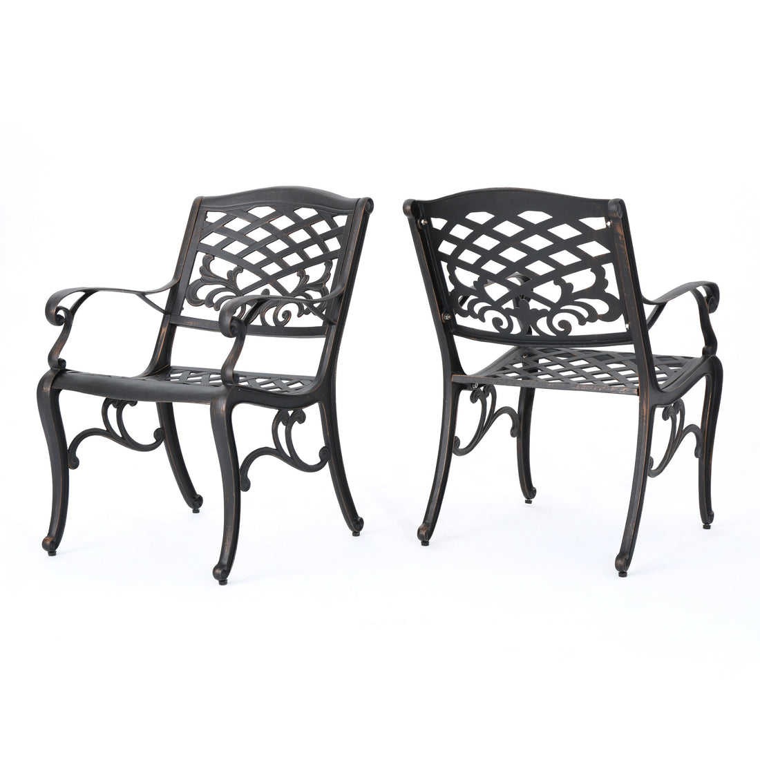 Phoenix Arm Chair Set Of 2 Copper Aluminium