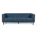 3 Seater Sofa Navy Blue Fabric