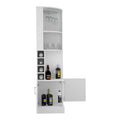 Syrah Corner Bar Cabinet, Two External Shelves White White Particle Board Particle Board