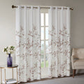 Burnout Printed Curtain Panel White Multi Polyester