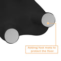 47 Inch Black Cloud Shaped Coffee Table For Living Room Matte Black Primary Living Space Modern Lacquered Mdf