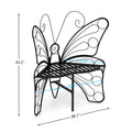 Modern Butterfly Cast Metal Garden Bench, Outdoor Bench Patio Seat, Park Bench Outdoor Seating For Garden, Yard, Park, Entryway Black Garden & Outdoor Metal