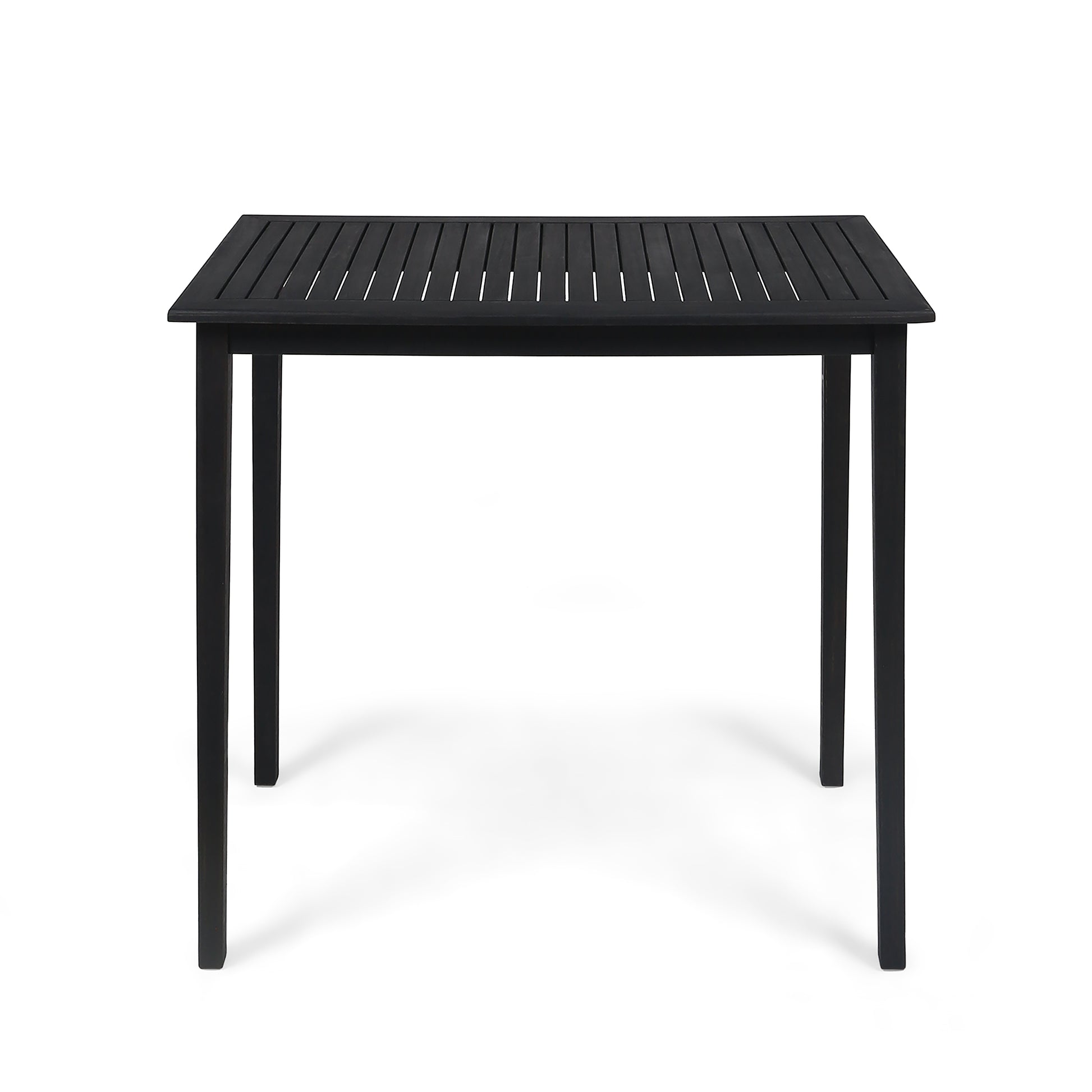 Outdoor Minimalist Acacia Wood Rectangle Bar Table Dark Gray Dark Gray Garden & Outdoor Minimalist Acacia Wood