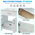 30 Inch Bathroom Vanity With Ceramic Sink And Large Storage The Perfect Choice For Small Bathrooms White Bathroom Solid Wood Mdf