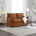United Modern Chenille Fabric Loveseat, 2 Seat Upholstered Loveseat Sofa Modern Couch Brown Chenille 2 Seat