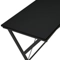 Dazenus Black Finish Computer Desk Black Metal,Synthetic Wood