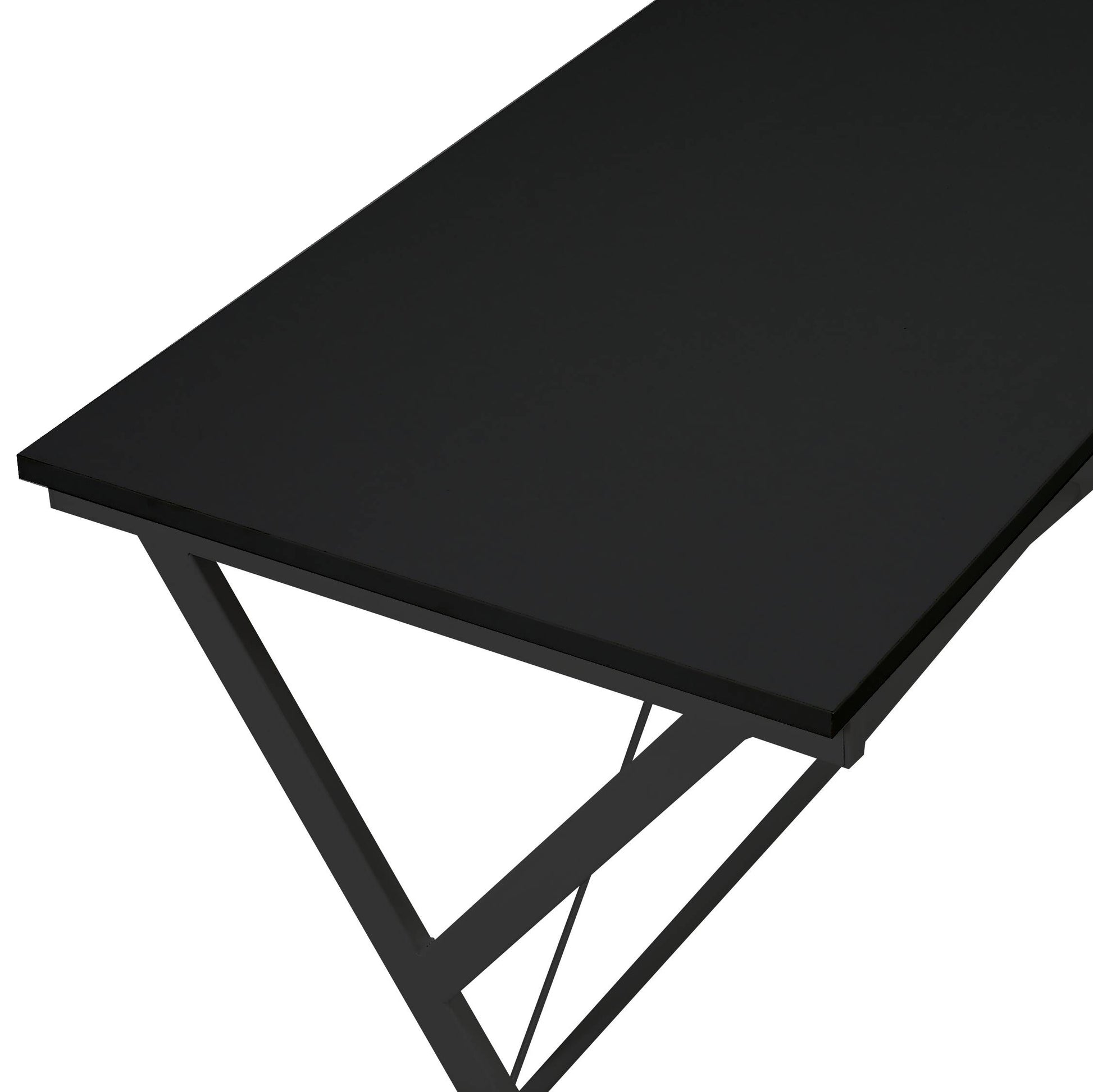 Dazenus Black Finish Computer Desk Black Metal,Synthetic Wood