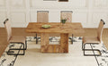 Table And Chair Set. Modern Dining Table With Mdf Top And Beautiful Mdf Legs. Comes With Brown Comfortable Chair With Pu Seat And Metal Legs. Suitable For A Wide Range Of Decorative Styles. Brown,Wood Seats 4 Mdf