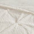 Pintuck Sherpa Down Alternative Comforter Set King Ivory Polyester