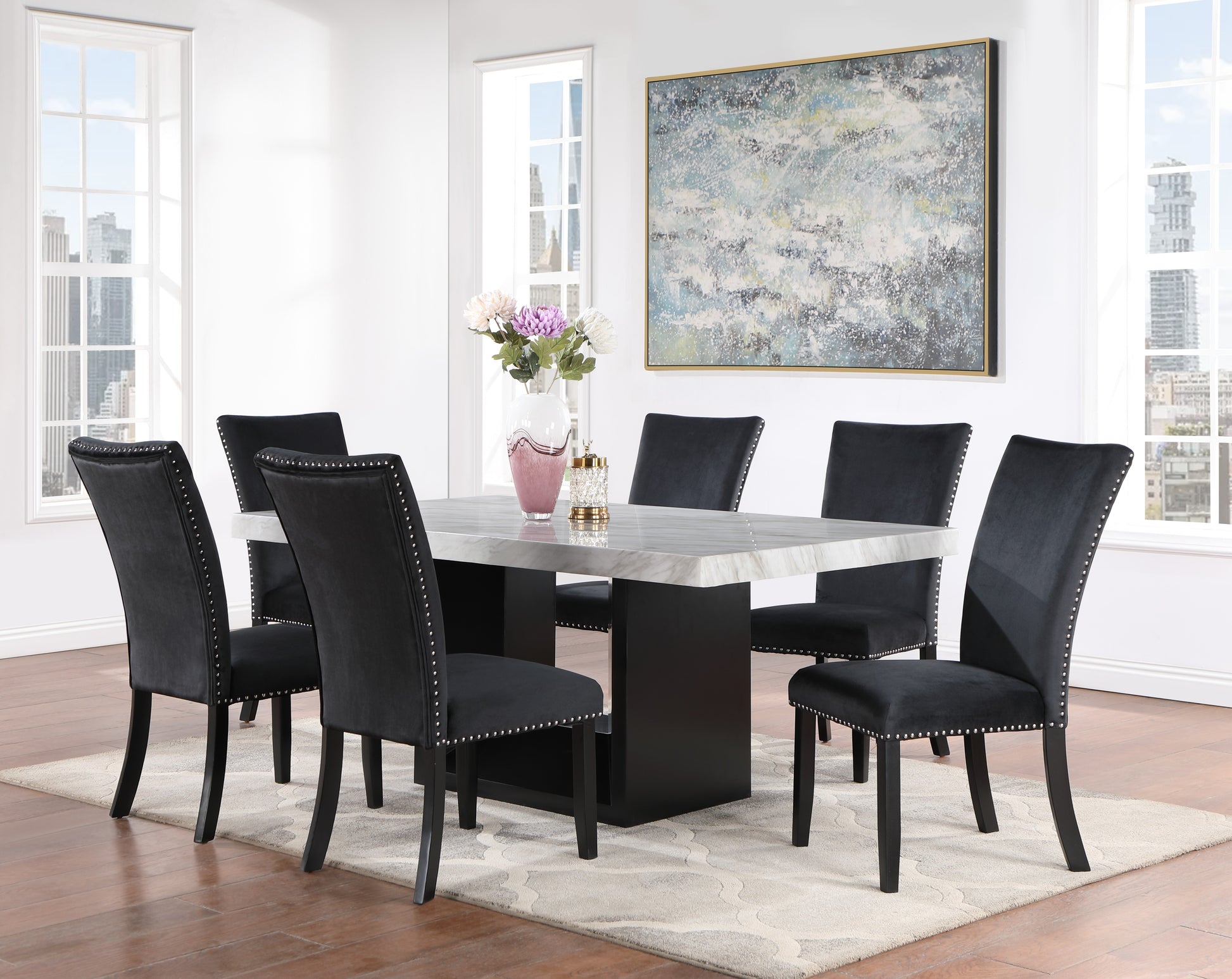 Jhoanna Black Dining Chairs Kit Of 2 Black Rubber Wood