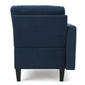 Arm Sofa Navy Blue Fabric 1 Seat