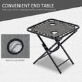 Outsunny Zero Gravity Chair Set With Side Table, Folding Reclining Chair With Cupholders & Pillows, Adjustable Lounge Chair For Pool, Backyard, Lawn, Beach, Gray Grey Steel