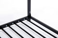 Adam Twin Twin Bunk Black With White Mesh Guard Rail Box Spring Not Required Twin Black Metal Bedroom Bunk Metal