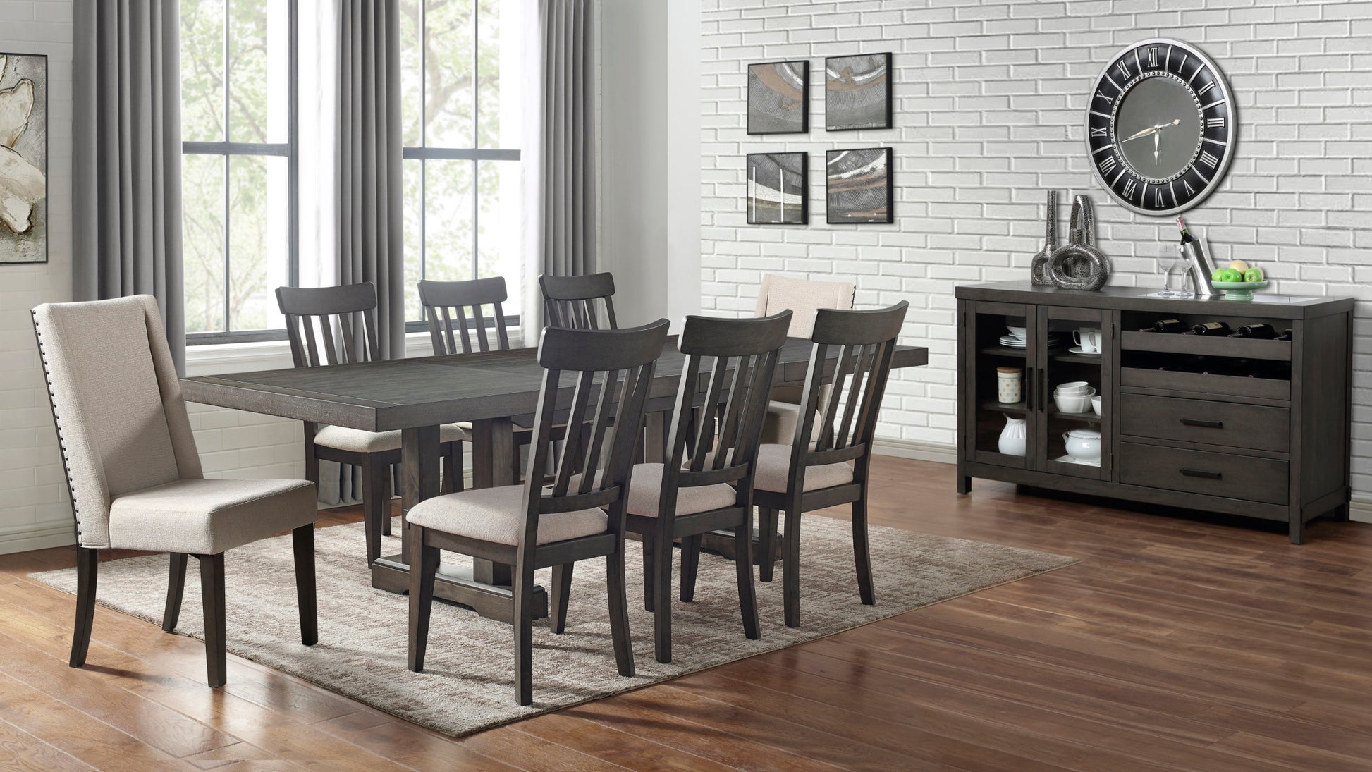 Napa Side Chair Set Of 2 Brown Dark Brown Wood