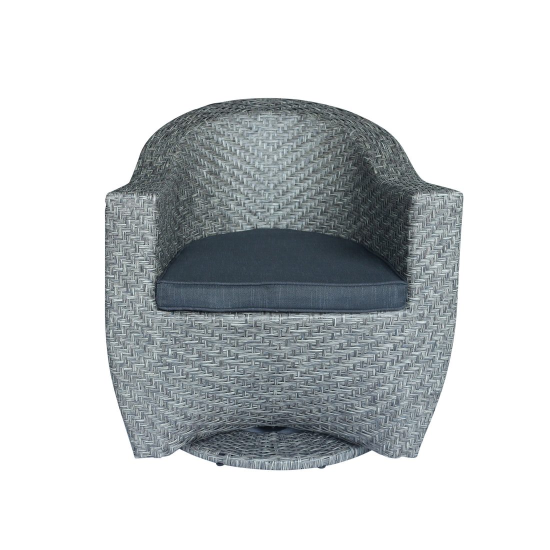 Larchmont Swivel Chair Grey Black Fabric