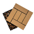 Wood Plastic Composite Deck Tiles Set Of 20Pcs, Composite Decking Resist Rust, Patio Flooring Outdoor Waterproof, Floor Tiles For Balcony, Backyard, Indoor And Outdoor Use, 12X12In Wood Color Wood Modern Plastic Wood Plastic