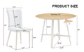 Table And Chair Set, Mdf Desktop, White Metal Table Legs, Stable And Beautiful, Suitable For Most Styles Of Home. Modern Simple Dining Table, Comfortable Seating. White Seats 4 Mdf