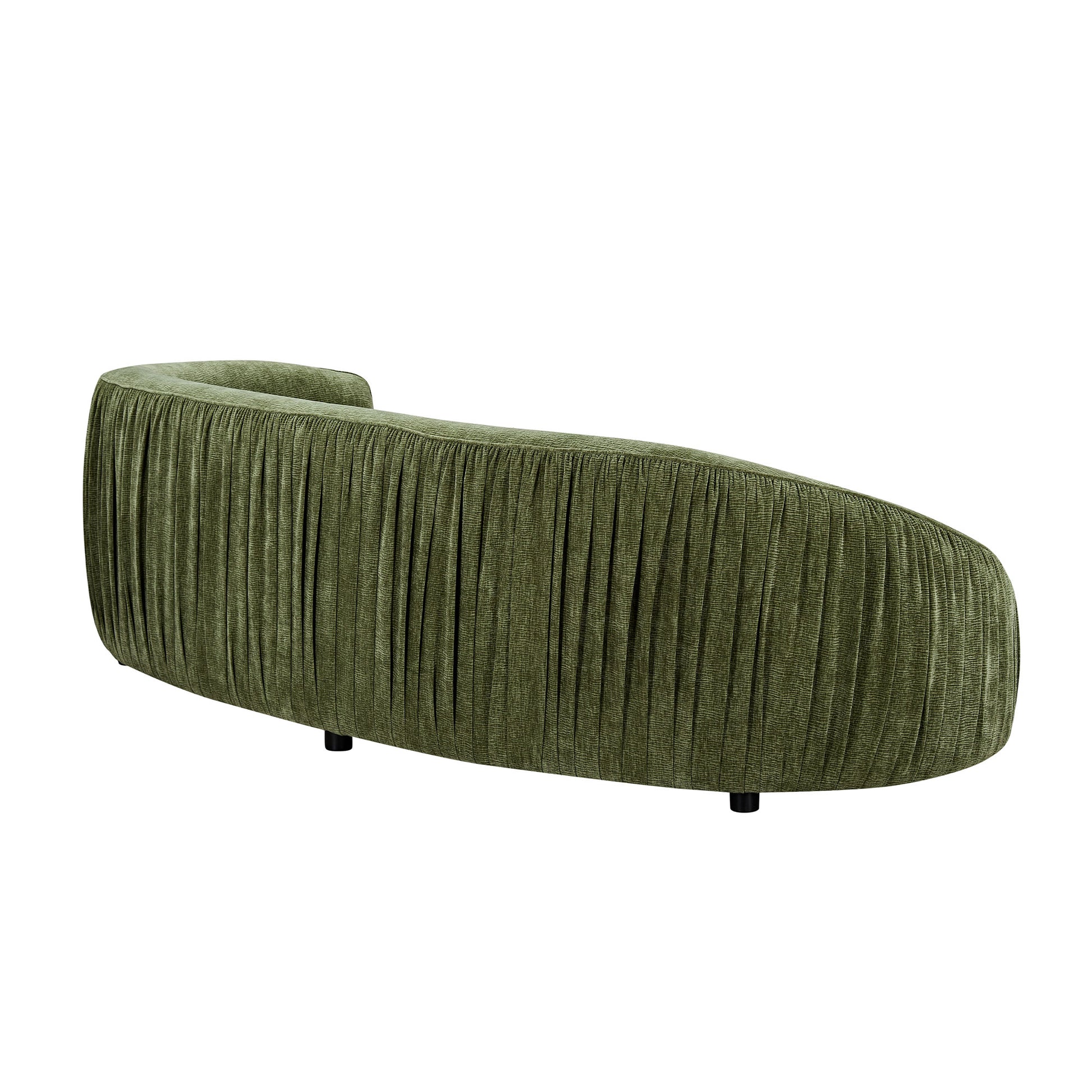 92.13 Inch Modern Design Curved Shaped Sofa Couch For Living Room,Upholstered Fabric 4 Seat Sofa No Need To Assembly Couch For Apartment,Green Green Polyester 4 Seat