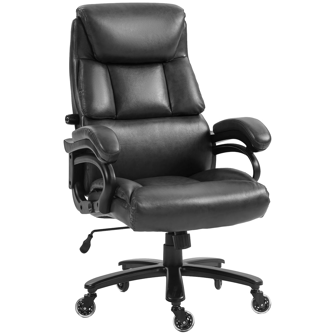 Vinsetto Pu Leather Office Chair For Desk, Big And Tall, 400Lb., Black Black Pu Leather