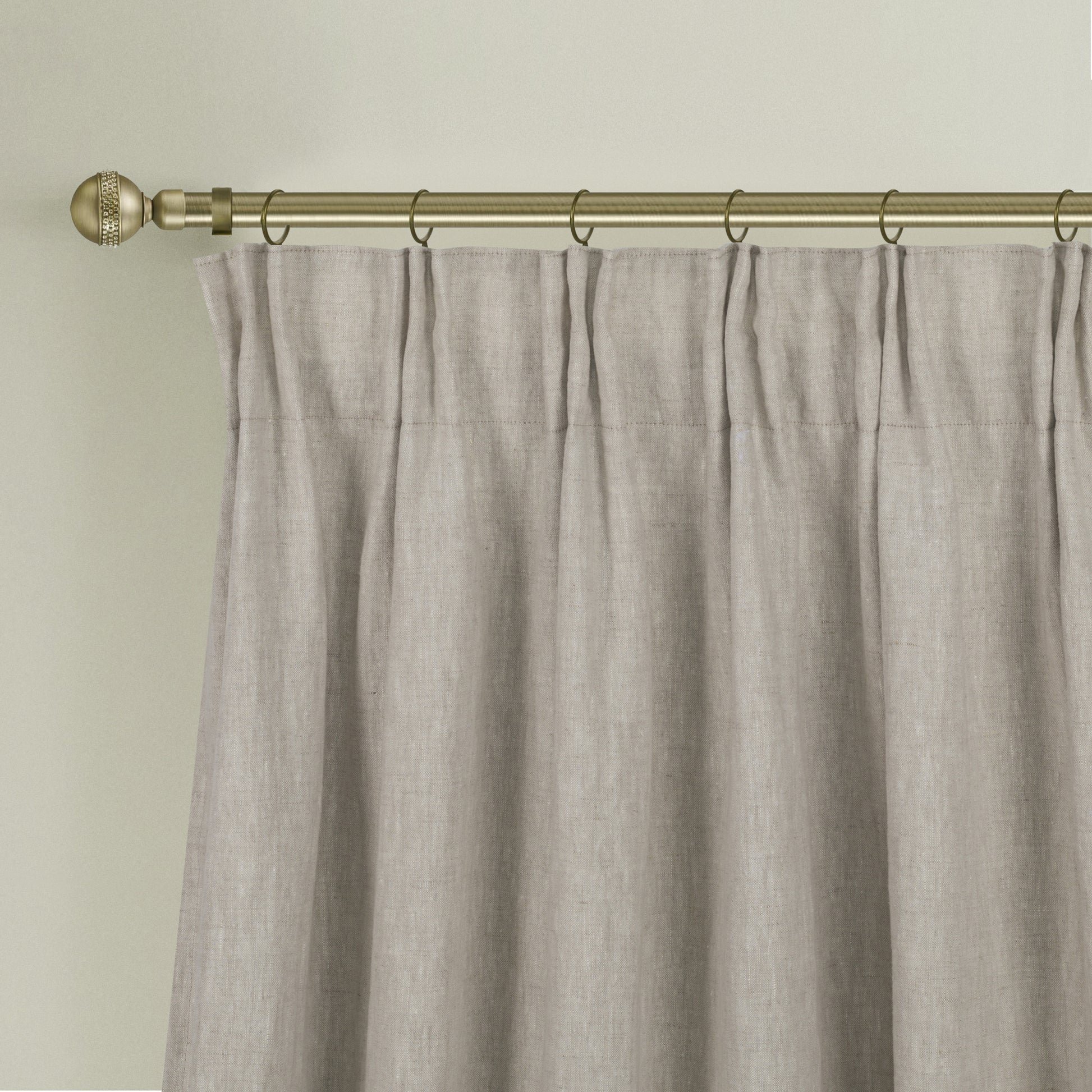 Newport Blackout Curtains For Bedroom, Linen Curtains For Living Room, Window Curtains, Room Darkening Curtains 84 Inches Long, Greige Greige Linen