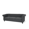 Sofa 3 Seater Charcoal Fabric 3 Seat