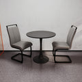 Black Circular Dining Table, 31.5 