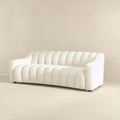 Marcus Luxury Tight Back Cream Boucle Couch Cream,Creamy White,Ivory,White Tight Back Boucle 4 Seat