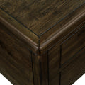 Rectangle Living Room Coffee Table Set, 3 Piece Solid Wood Living Room Table Set, 1 Coffee Table And 2 End Table, Wood Center Table Tea Table Set With Rivet Decoration Legs.Easy Assembly, Espresso Espresso Pine