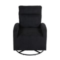 Jiada Upholstered Swivel Glider.Flannel Fabric.Rocking Chair For Nursery In Black.Modern Style One Left Bag Black Foam Corduroy