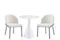 Two Chairs And A Table Set White Mdf Metal
