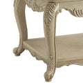 Antique White End Table With Bottom Shelf White Primary Living Space Drawers Rectangular Mdf