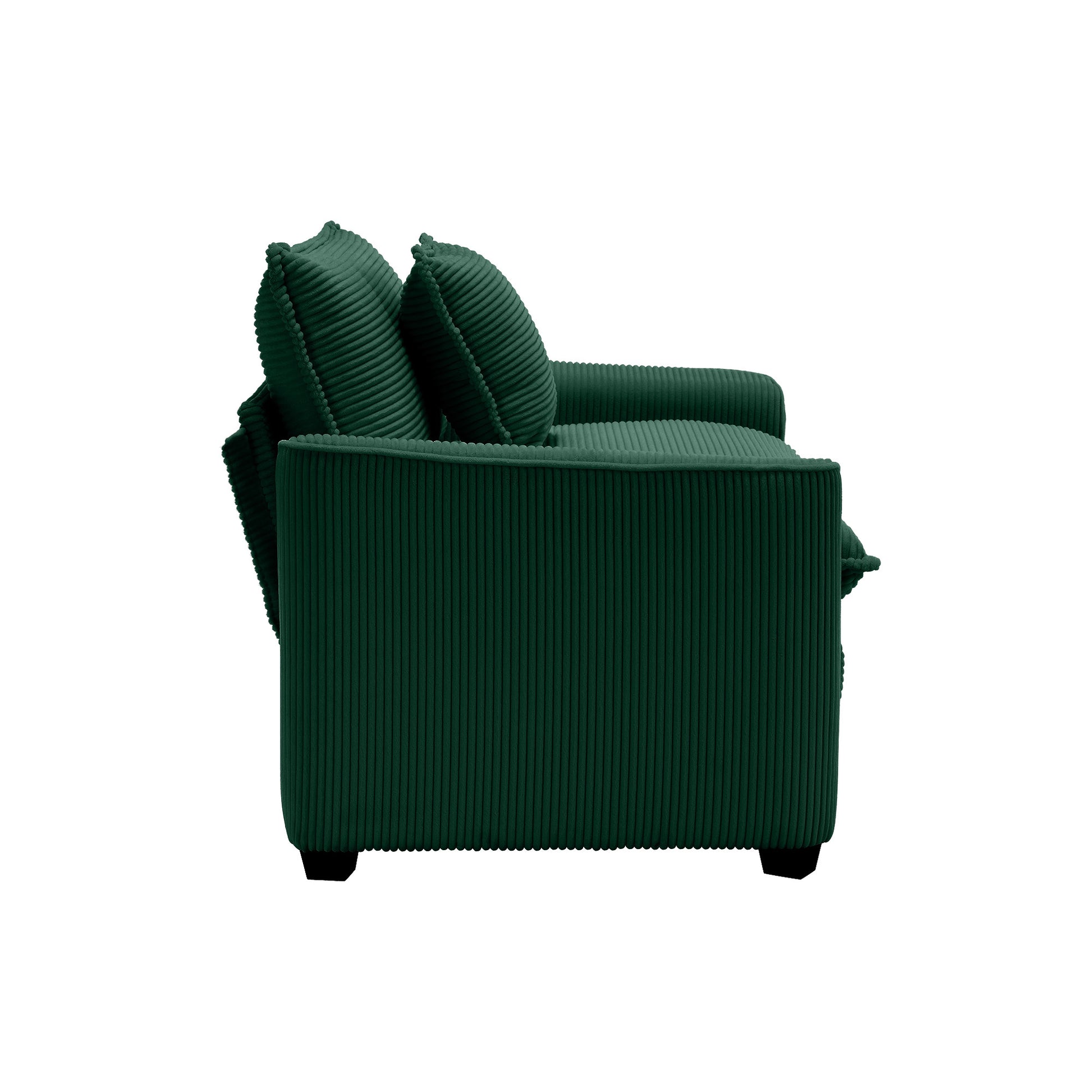 3 Piece Sectional Sofa Oversized Sectional Sofa Comfortable Sectional Sofaone Single Sectional Sofa, One 2 Seater Sofas, One 3 Seater Sofas Green Corduroy Deep Seat Sofa Green Corduroy 6 Seat
