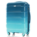 Luggage Set Of 3, 20 Inch With Usb Port, Airline Certified Carry On Luggage With Cup Holder, Abs Pc Hard Shell Luggage With Spinner Wheels, Blue Blue Abs Pc