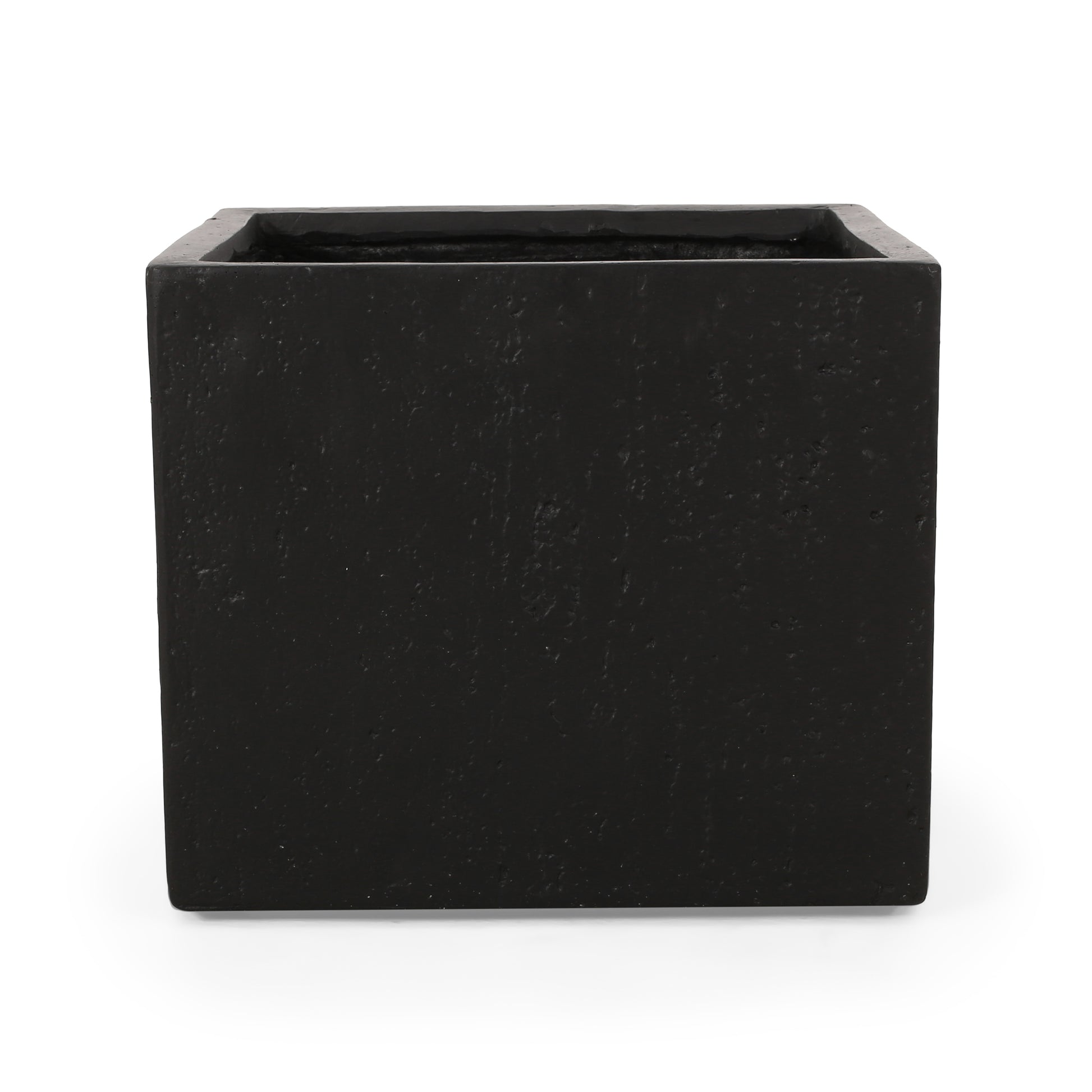 Outdoor Large Square Mgo Planter Black Magnesium Oxide