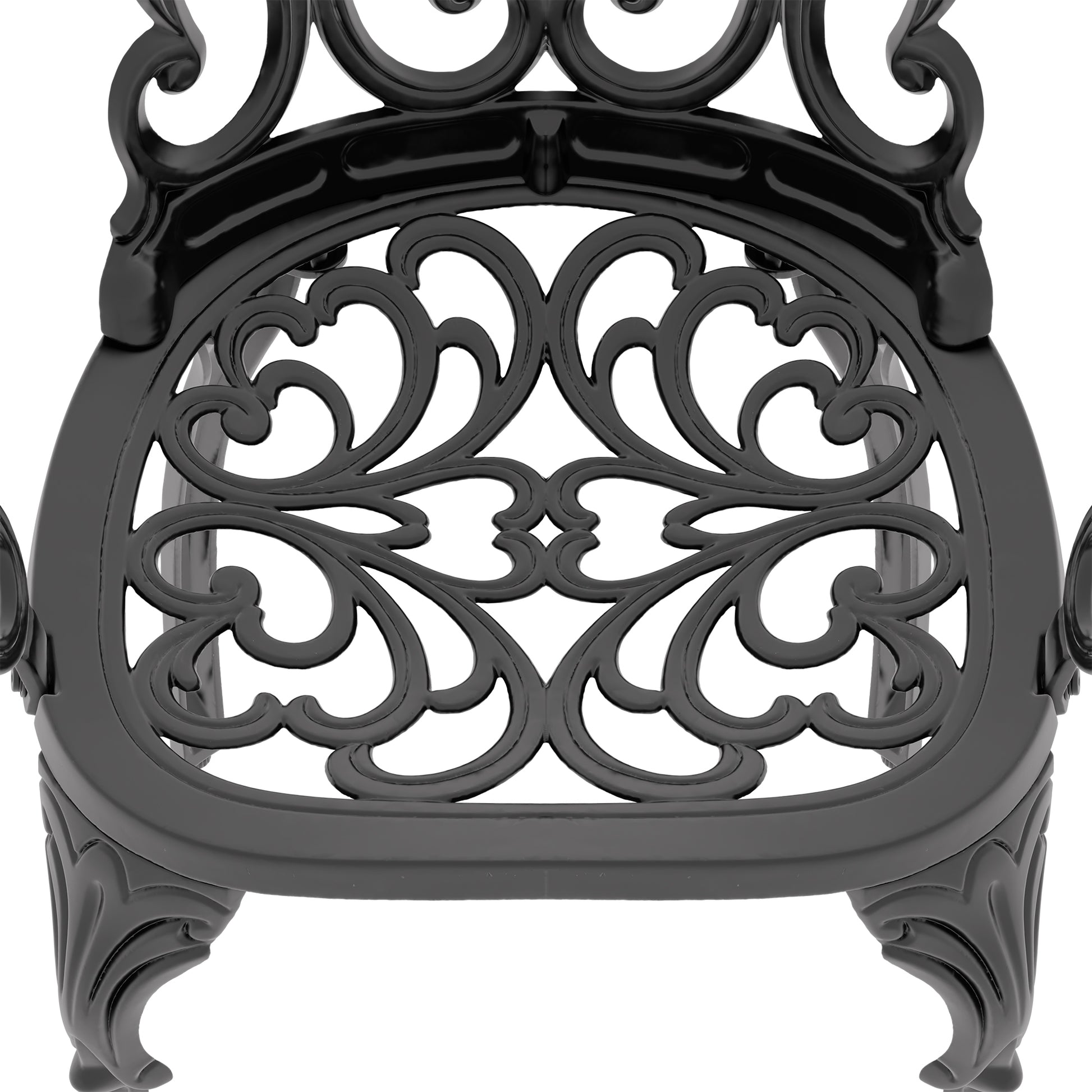 Cushions In Random Colors 3 Piece Set Of Cast Aluminum Patio Furniture With Cushions Yes Dining Set Black Seats 2 Rust Resistant Frame Water Resistant Cushion Garden & Outdoor Complete Patio Sets Aluminium