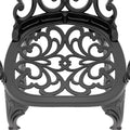 Cast Aluminum Patio Dining Chair 6Pcs With Black Frame And Cushions In Random Colors Yes Black Rust Resistant Frame Water Resistant Cushion Polyester Aluminium