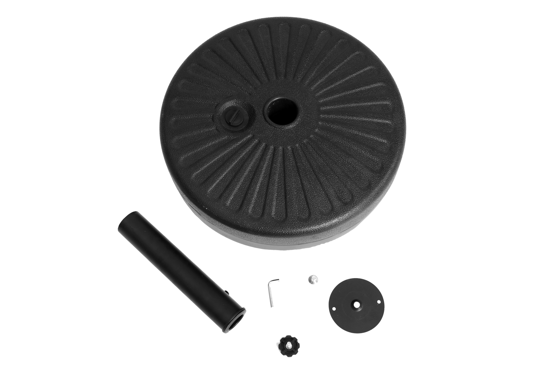 Umbrella Base Black Plastic
