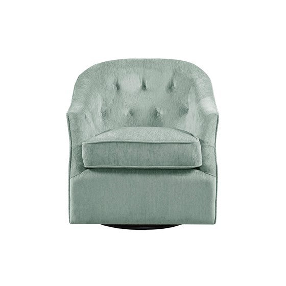 Calvin Swivel Chair Light Blue Solid Wood
