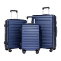 Luggage Sets 3 Piece,Carry On Luggage With Wheels,Check In Luggage,28 24 20 Inch Luggage,Tsa Approved Lock,Hardshell Suitcase,Blue Blue Abs