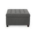 Isabella Ottoman Dark Gray Fabric