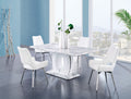 Coleen Dining Table Marble Mdf