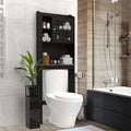 Modern Over The Toilet Space Saver Organization Wood Storage Cabinet For Home, Bathroom Espresso Espresso Mdf