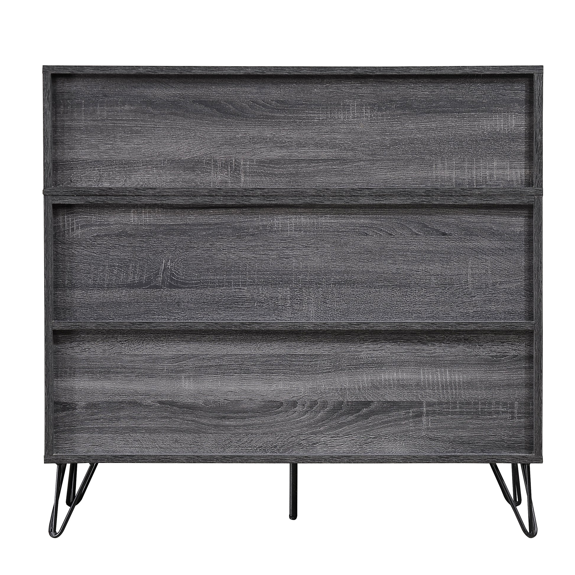 Wine & Bar Cabinet Grey Wood Metal