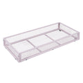 Full Size Metal Platform Bed With Two Drawers,House Shaped Headboard Design, Pink Full Pink Metal