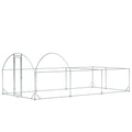 Pawhut Large Chicken Coop Metal Chicken Run For Chickens With Waterproof And Anti Uv Cover, Dome Shaped Walk In Fence Cage Hen House For Outdoor And Yard Farm Use, 1