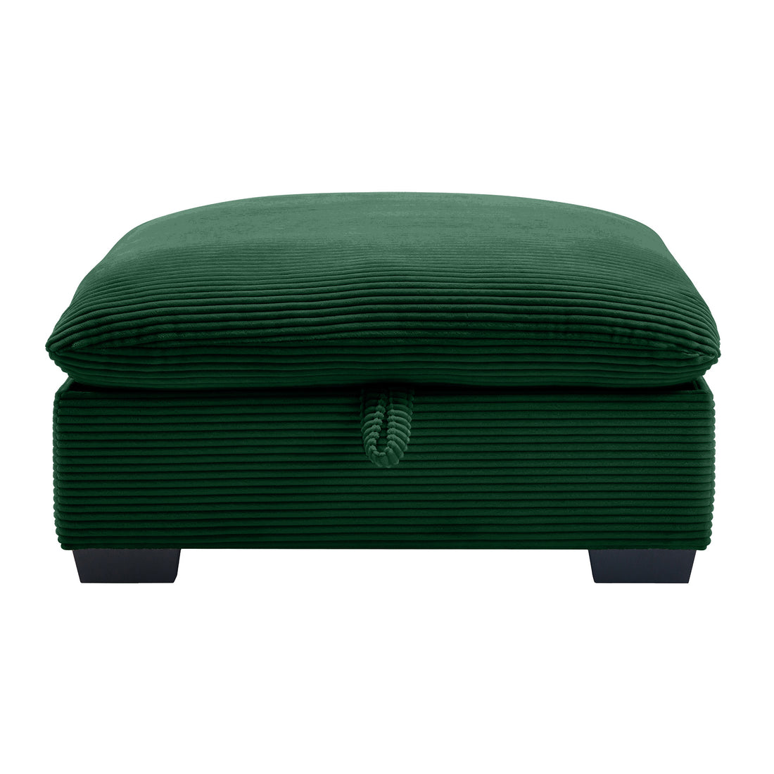 Corduroy Fabric Ottomans Footrest To Combine With 2 Seater Sofa, 3 Seater Sofa And 4 Seater Sofa, Green Corduroy Green Corduroy